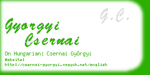 gyorgyi csernai business card