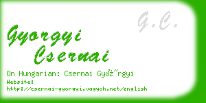 gyorgyi csernai business card